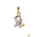 Ribbon Diamond Pendant Set