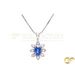 Sapphire And Diamond Floral Pendant