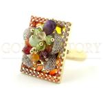 Multicolor Gemstone Cocktail Ring