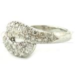 Diamond-Encrusted White Gold Ring