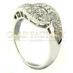 Diamond-Encrusted White Gold Ring