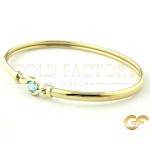 Minimalist Gold Bracelet With Blue Gemstone