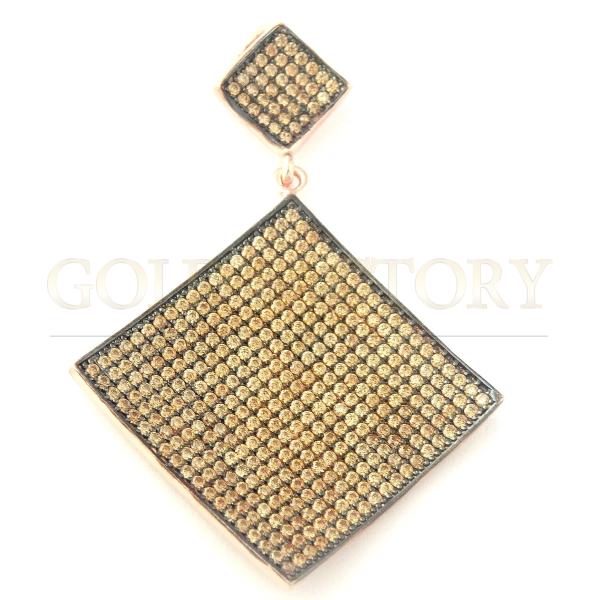 Geometric Gold And Black Pendant