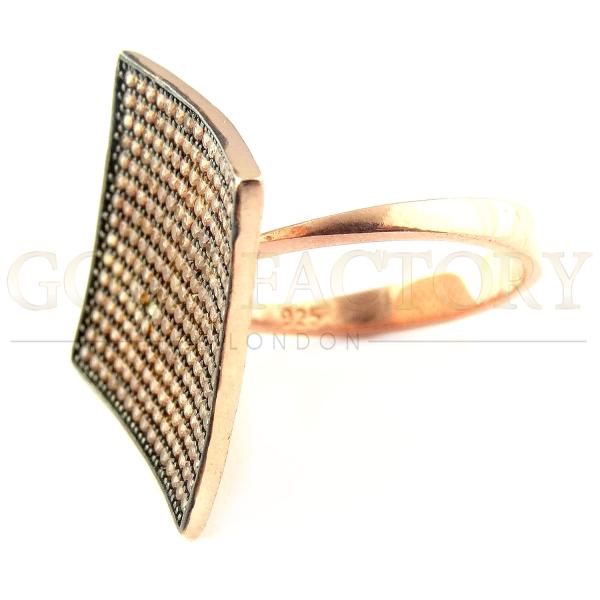 Gold Ring With Black And Gold Design