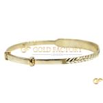 White Gold Bangle With Engraved Design