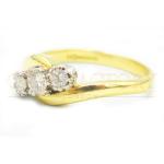 Triple Diamond Wave Ring