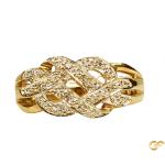  Gold Criss Cross Ring