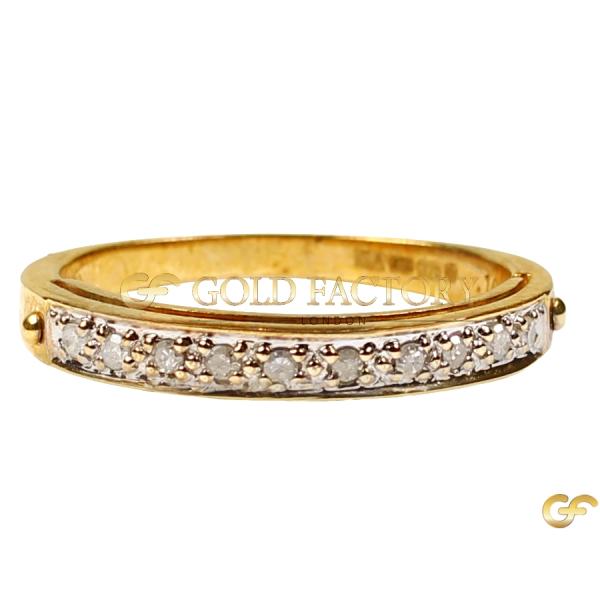  Sentimental CZ-Accented Hinged Ring