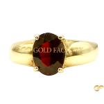 Oval-Cut Garnet Ring