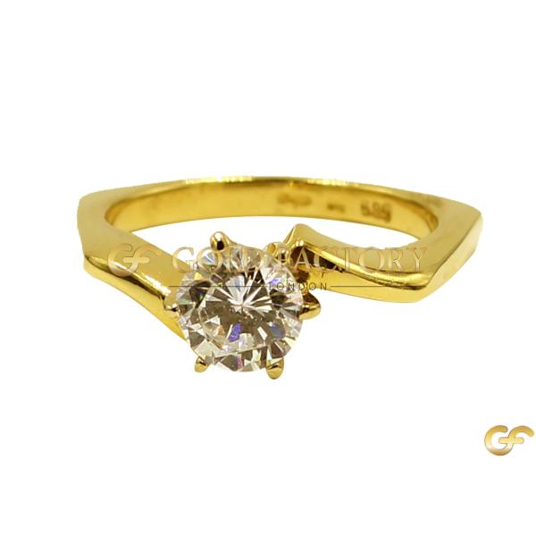 14ct Solitaire Diamond Ring  