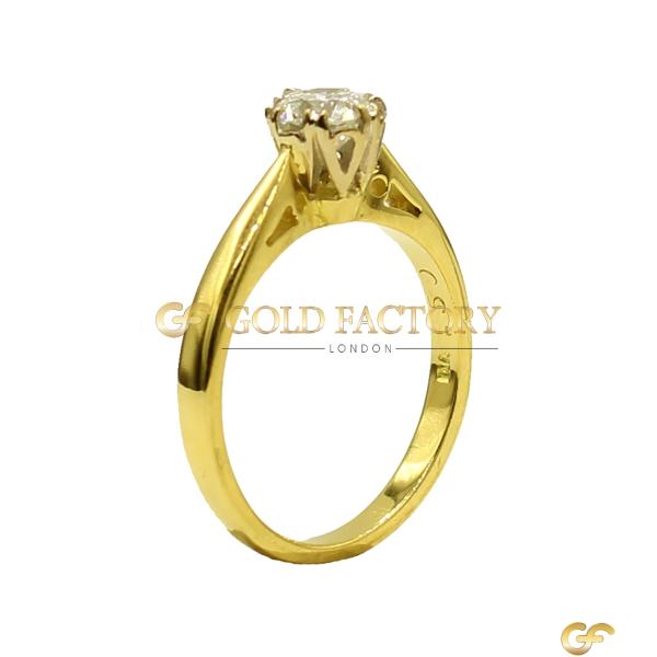 14ct Classic Solitaire Diamond Ring