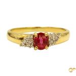  Oval-Cut Ruby Ring