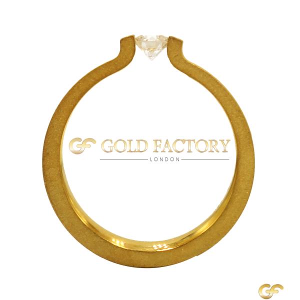 18ct Matte-Finish Yellow Gold Band