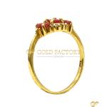 Trio Of Oval-Cut Rubies Ring