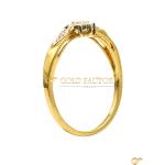 14ct Flower-Shaped Cluster Ring