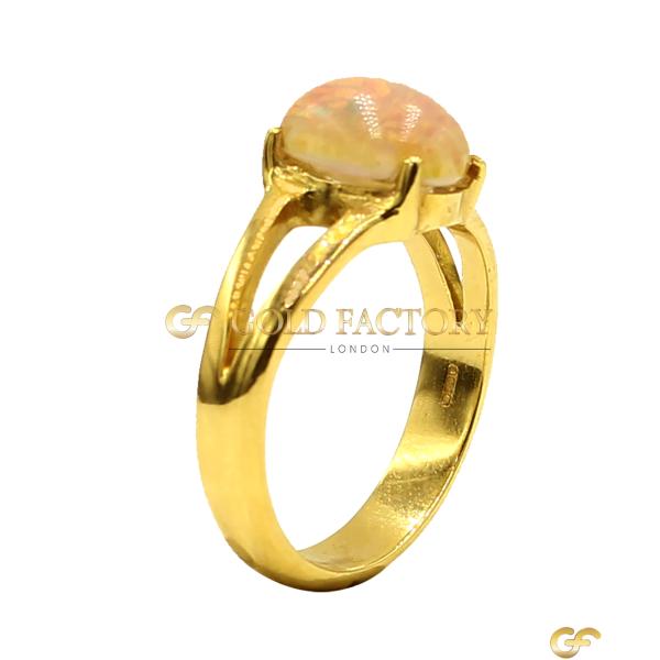 Oval Cabochon Opal Ring