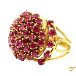  Ruby Cluster Cocktail Ring