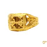  Engraved Baby Gold Signet Ring