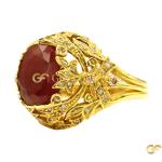  Ruby Cz Statement Ring