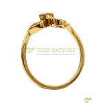  Swirl Cz Solitaire Ring