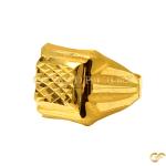  Textured Baby Gold Signet Ring