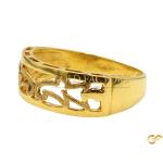 Filigree CZ Gold Band