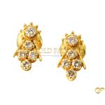  Gold Petite Trio Cz Earrings
