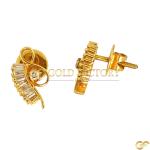  Gold Beaded Drop Earrings