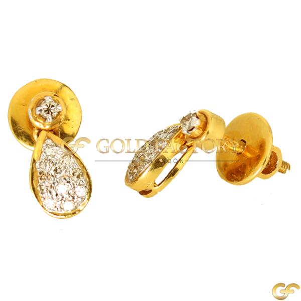 Tear drop Diamond Earrings