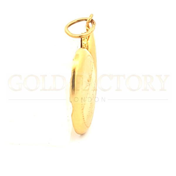 Gold Oval Engraved Locket