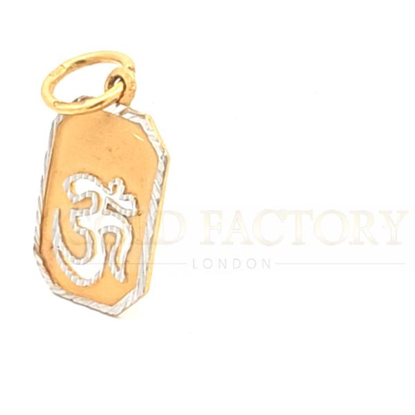 Gold Octagon Om Pendant