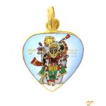 Hand-Painted Krishna Pendant In Gold Frame