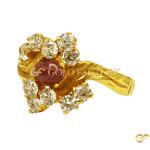 Cluster Pink Oval Ring