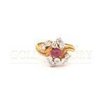Cluster Pink Oval Ring