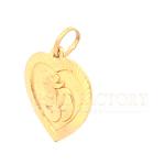 Heart-Shaped Gold Pendant With Om Symbol